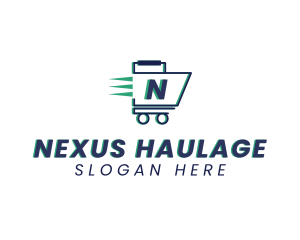 Fast Grocery Cart logo design