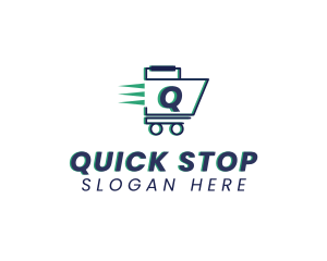 Fast Grocery Cart logo design