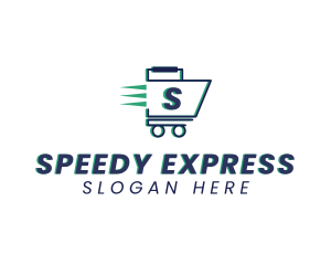 Fast Grocery Cart logo design