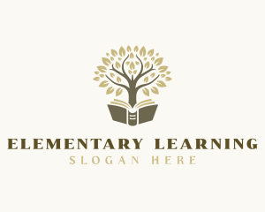 Learning Book Tree logo design