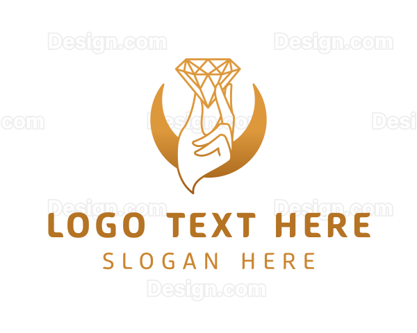 Golden Hand Diamond Logo