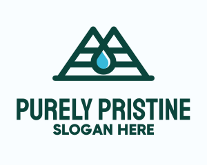 Natural Mountain Water logo design