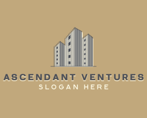 Skyscraper Building Realty logo design