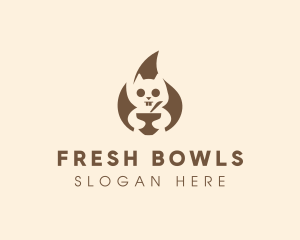 Squirrel Food Bowl logo design