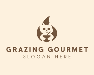 Squirrel Food Bowl logo design