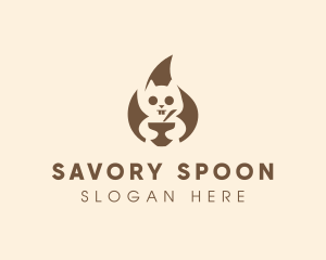 Squirrel Food Bowl logo design