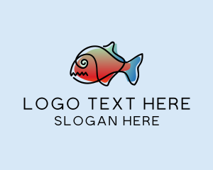 Animal Pet Fish  logo design