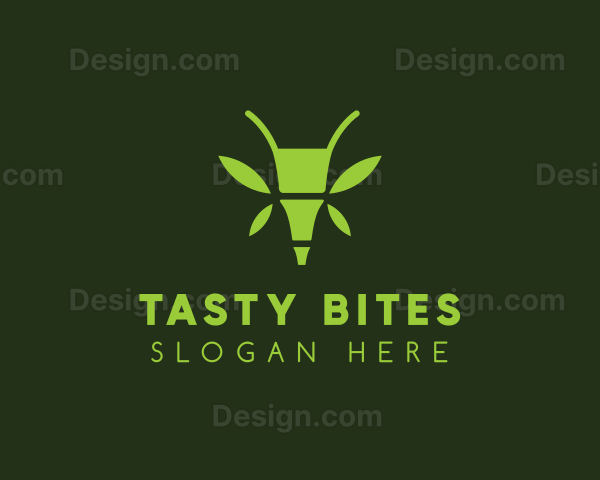 Green Bamboo Insect Logo
