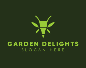 Green Bamboo Insect logo design