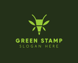 Green Bamboo Insect logo design