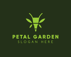 Green Bamboo Insect logo design