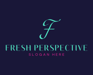 Modern Initial Cursive logo