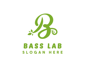 Cursive Green B logo design