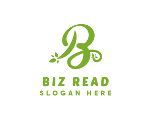 Cursive Green B logo design