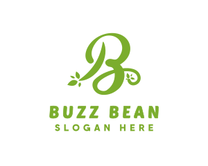 Cursive Green B logo design