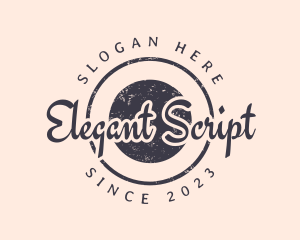 Script Badge Brand logo design