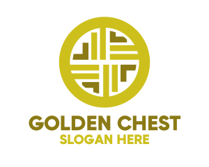 Gold Decorative Business Coin logo