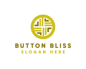 Gold Decorative Business Coin logo design