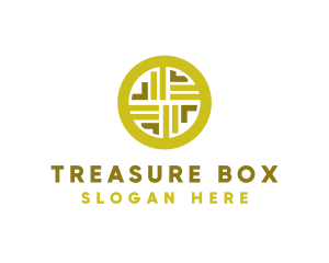 Gold Decorative Business Coin logo