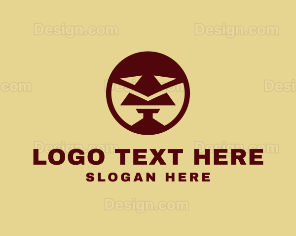 Geometrical Bearded Man Logo