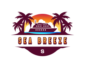 Vacation Cruise Ship logo design