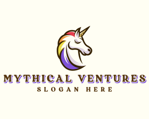 Mythical Unicorn Pride logo design