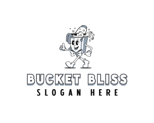 Boy Bucket Cleaner logo design