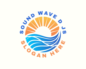 Ocean Wave Beach logo design