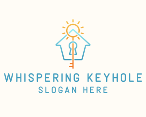 Sun House Key logo design