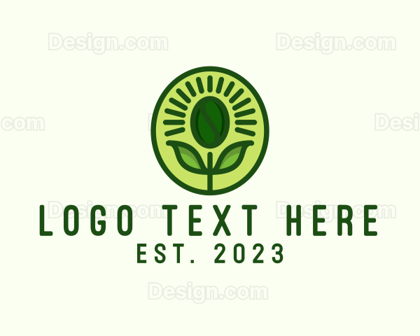 Coffee Plant Sprout Logo