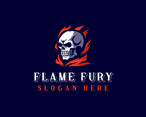 Flame Skull Gaming logo design