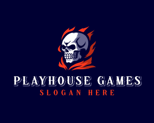 Flame Skull Gaming logo design