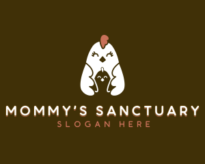 Mommy Baby Chicken logo design