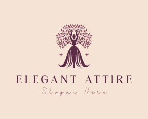 Woman Nature Tree logo design