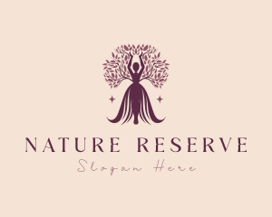 Woman Nature Tree logo design