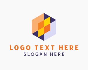 Hexagon Startup Cube  Logo