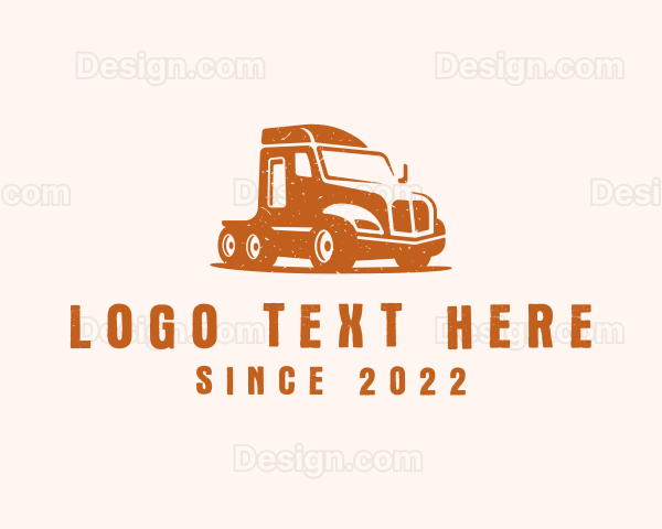 Trailer Truck Transport Logo