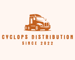 Trailer Truck Transport logo design