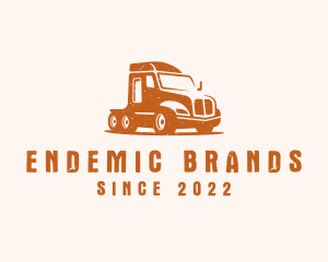 Trailer Truck Transport logo design