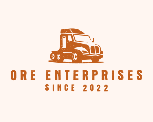 Trailer Truck Transport logo design