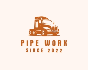 Trailer Truck Transport logo design