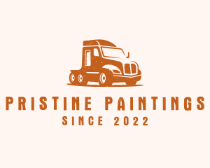 Trailer Truck Transport logo design