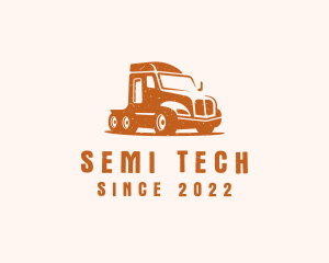 Trailer Truck Transport logo design