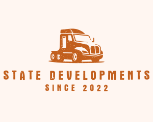 Trailer Truck Transport logo design