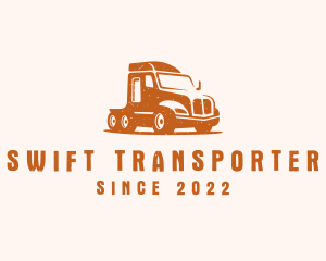 Trailer Truck Transport logo design