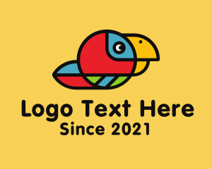 Colorful Racer Parrot logo