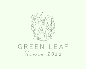 Leaf Sexy Lady  logo design