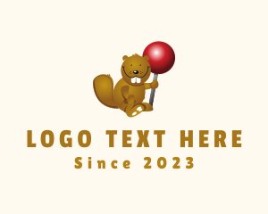 Cute Beaver Lollipop logo