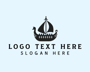 Medieval Viking Ship logo