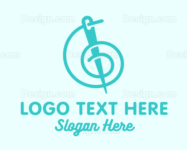 Teal Thread Needle Logo